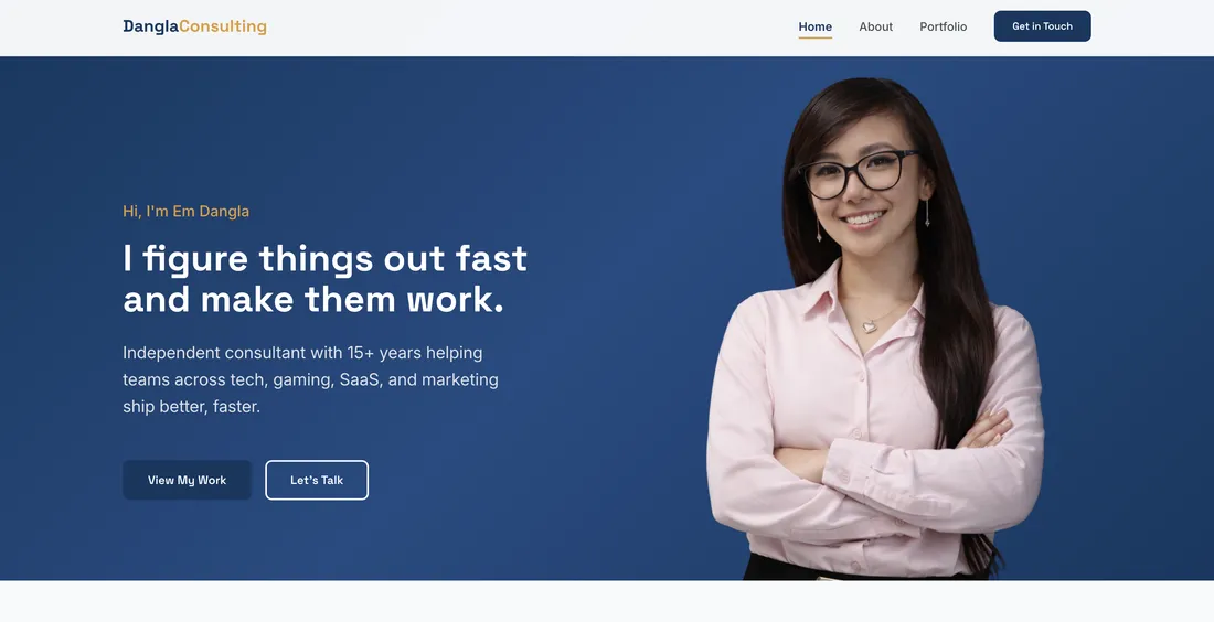 Dangla Consulting website by ClarroxWeb